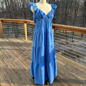 English Factory Blue Maxi Dress